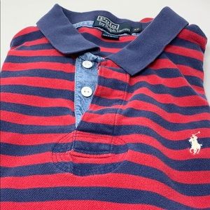Polo byRalph Lauren Red striped short sleeve shirt